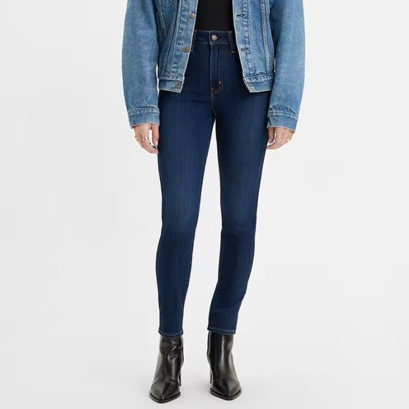 721 High Rise Skinny Women's Jeans in Dark Wash - Picture 1 of 4